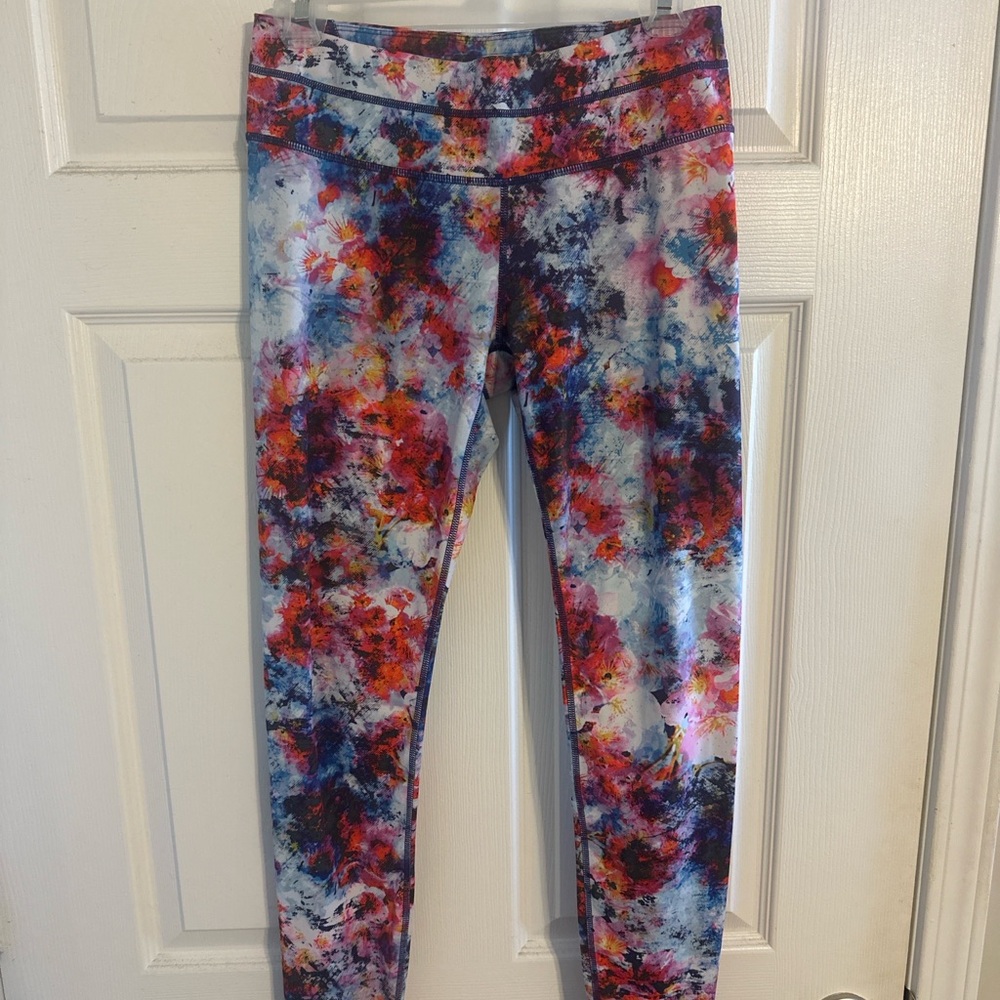 Women’s Athleta Watercolor Floral Leggings – Size Small